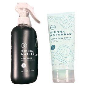 Sienna Naturals Curl Elixir 11oz & Dream Curl Cream 6oz Lot 2 New MSRP $60